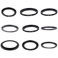 40.5-62 금속 스텝 업 링 렌즈 어댑터 필터 세트, 62-72mm, 1개