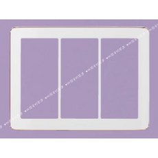 國際牌Panasonic RISNA系列三連開關蓋板 白色銅邊 附發票, 1個, WTRF6103WQ(白色+銅邊)