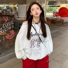 메이킹유 원숄더 레터링 긴팔 WB1530브리온맨투맨