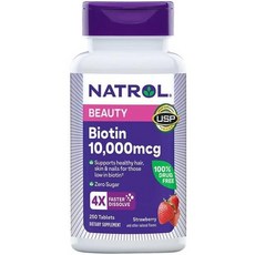 나트롤 비오틴 10000mcg 스트로베리 타블렛, 1개, 250정