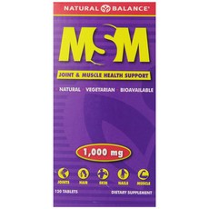 NATURAL BALANCE MSM錠 1000mg, 120顆, 1盒
