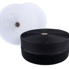 (국산)대성찍찍이 일반 재봉용 벨크로(비접착), 블랙(2.5cm-까끌이), 1개