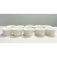 유산지컵 머핀컵 55mm 베이킹컵 식품지 흰색 200매, 200개, 화이트