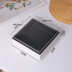 四分格四拼水果盒子草莓鮮果果切包裝盒方形一次性透明紙塑打包盒, 1個, 1414白色單格免摺疊紙塑盒;:1組x10個