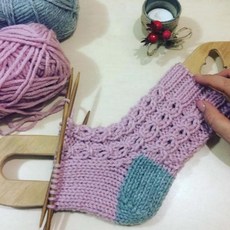 2개세트 손잡이 공예 양말 선물 뜨개질 양말몰드, 2개세트A형 GD12452