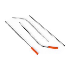 TW 스테인리스 빨대 위생 재사용 스텐 세척솔 세트 다회용, 커브형, 1세트