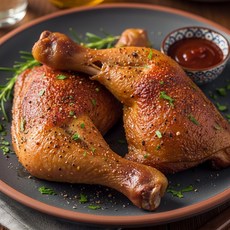 떠들썩 점보 훈제 통 닭다리 겉바속촉 특대 사이즈, 8개, 250g