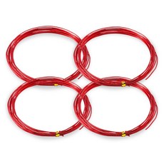 코히모 와이어 공예 철사 공예용 알루미늄 2.5MM x 5M 4개 세트 3W171, 1세트, 레드