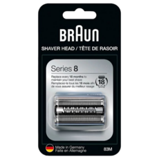 德國百靈 8系列 Braun 83M 電動刮鬍刀頭刀網刀片 S8 Series8 德國製造, 1個, 銀色