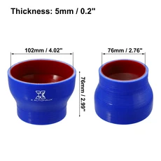 커플러 UXCELL 길이 76-83mm 인터쿨러용 76-80mm 자동차 70-80mm 튜브 실리콘 호스 ID 흡기 배관 76mm, 1개