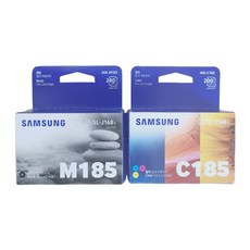 삼성 INK-M185 C185 정품잉크 세트, M185 검정+C185 컬러/정품, 1세트
