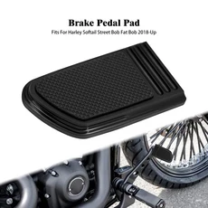 오토바이 CNC 브레이크 페달 패드 커버 블랙 발판 Harley Softail Fat Bob FXDF Street 2018-2021 2022, 02 Brake Pedal Pad B