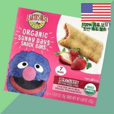 어스 베스트 써니 데이즈 스낵바 2세 이상용 딸기 스트로베리 7개 바 각 0.67온스 19g Earth's Best Organic Sunny Days Snack Bars For, 어스 베스트 써니 데이즈 스낵바 2세 이상용 딸기 스트, 1