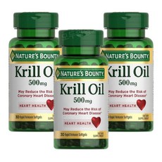 네이처스바운티 크릴오일 Krill Oil 500mg 30캡슐 3개
