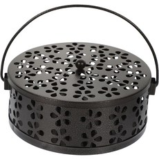 BESTOYARD 모기 선향 홀더 실내 옥외용 속제 코일 수납 브라켓식 탁상 주최자 집 오피스 발코니용 향 샌들우드 대응, 단일구성