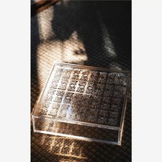 아크릴 건조형 트레이 차 쟁반 투명 저장 차판 다판 복고풍, C. 투명 흰색