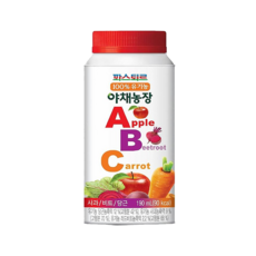 파스퇴르 유기농 야채농장 ABC 주스, 190ml, 4개