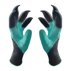 Teikou 발톱이 있는 원예 장갑 심기 방수 원예 장갑 정원 파기 잡초 뽑기 씨 뿌리기 남성 및 여성용 범용 핏 (그린), 초록색