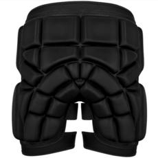 冰上運動護臀墊 加厚EVA防摔護具 舒適透氣可調節, 黑色