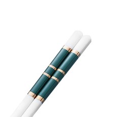 北歐風陶瓷筷 馬卡墨綠 耐熱防滑家用方頭筷 無毒環保餐具, 1個, 陶瓷筷(馬卡墨綠) x1雙