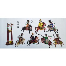 中國傳統皮影戲裝飾畫 手工製作 馬球圖, 如圖所示, 1個
