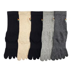 아놀드파마 여성발가락양말 목긴 장목 무지 항균 기능성 양말 5족 세트 국내산 949543