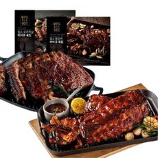 빕스 오리지널폭립 450g 1개 + 왕갈비 바비큐 폭립 640g 1개, 없음, 3개