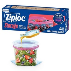 집업loc 갤런 식품 보관 가방 스탠드업 바닥 채우기 쉬움 42개_169966