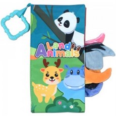 오즈토이 유아용 라르고 컬러 헝겊 꼬리 촉감책 동물 66531a-3 초점책 신생아 완구