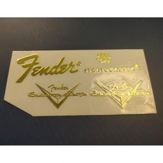 펜더 기타 헤드 로고에 적합한 금속 태그 DIY 일렉트릭 로고 스티커 UV 떼어낼 수 필름 ST 골드 3 2345244, 펜더 기타 헤드 로고에 적합한 금속 태그 DIY 일렉트