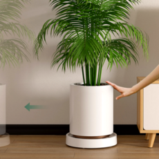 데이벤처 숨은바퀴 물받이 원형 화분받침대, 1개, 화이트