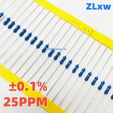 10PCS 0.1% 정밀 저항기 1/4W 1R 7.5R-910R 22R 33 47R 50 56 62 68 75 82 91 499R 953R, 01 130R, 01 China Mainland