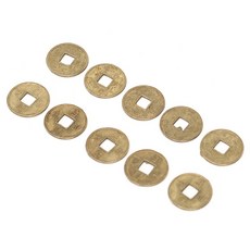 어책 어초급 어교구 100 피스 풍수 럭키 칭/고대 동전 세트 교육용 10 황제 골동품 재산 돈 행운