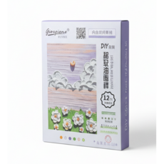 油畫棒 DIY油畫, 花晨月夕(無線稿), 1個, 1組