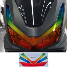 PCX 25년식 튜닝 스티커 라이트 필름 라이트데칼 튜닝용품, 레드블루, 1개