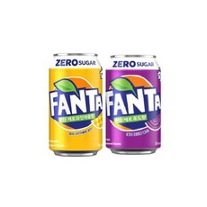 아트박스/마전동상회 환타 제로 뚱캔 포도 파인애플 355ml 24개, 환타 포도 제로 24입