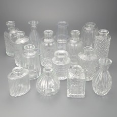 미니 유리 화병 엔틱 작은꽃병 한송이화병 디퓨저병, A