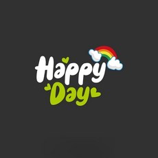 Happy Day 감성 포인트 스티커 데코용 자동차 창문 가구 스티커 2장, 그린