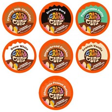 카카오 분말 핫코코아 비건 채식 식 코코아 크레이지 컵스 디럭스 홀리데이 핫 초콜릿 선물 세트 큐리그 K 컵 기계용 다양 맛 재활용 가능 포드에 담긴 일회용 20 카운트, Hot Chocolate Variety Pack, 30 Count (Pack of 1)