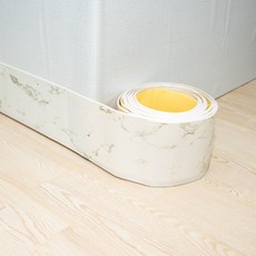 굽도리 걸레받이 띠벽지 시트지 테이프 노본 빅사이즈 광폭 10cm, 크림마블(FC6105)