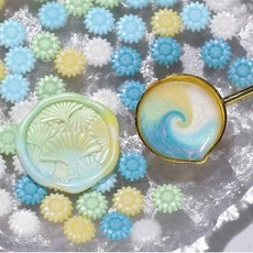 봉투 봉인 스탬프 왁스 알 초대장 혼합색상 100개 1팩, 1개, 9