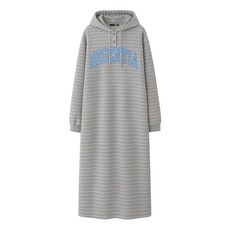 BNX 오버핏 후드 스트라이프 롱 원피스 (BX3OP001L0) 358399