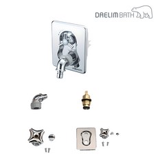 매립형발코니수도꼭지 세탁기수전 베란다수전 동파방지 멀티콕1구100CD 시공가능 인바코, 1.ABS엘보