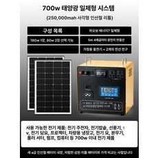 0번출구 이니트발전기 저소음발전기 차량용 발전기, 기본 모델명/품번, 700W 250000mAh 180W