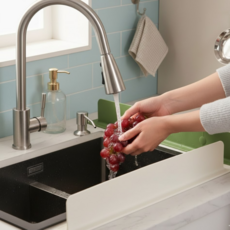 모루나루 실리콘 싱크대 물막이, 1개, 베이지