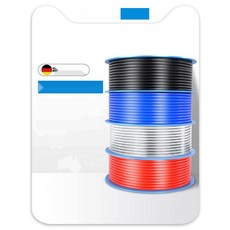 컴프레셔 고압 공압호스 12mm 투명 PU 에어호스, 109. 16x12 블루 50m