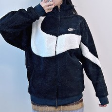 나이키 BIGSWOOSH 리버서블 후리스 양면 플리스 뽀글이 BLACKWHITE