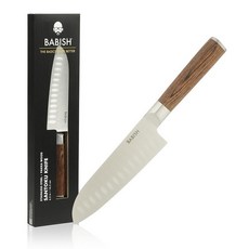 Babish 16.5cm 6.5인치 산토쿠 나이프 고탄소 1.4116 독일 스틸 주방 칼 다크 파카 나무 손잡이 다지기 슬라이싱 다이싱 정밀 준비 풀 탱 면도날 264574, Stainless Blade/Dark Pakka Woo