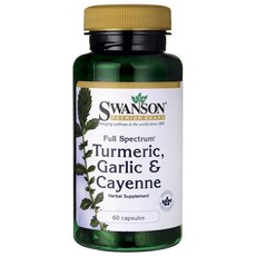 SWANSON 斯旺森 大蒜和薑黃膠囊, 60顆, 1罐