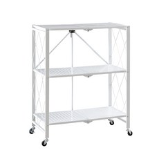 볼매다움 간편 접이식 철제선반, 3단, 1개, 화이트